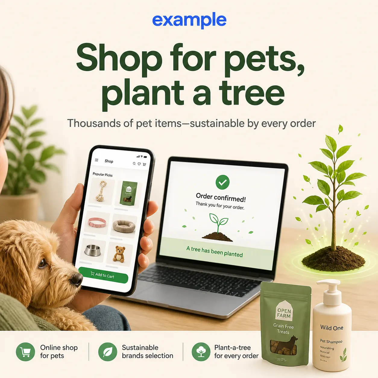 AI-generated on-brand Instagram ad example